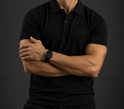 Polo Piquet Pima - Preto